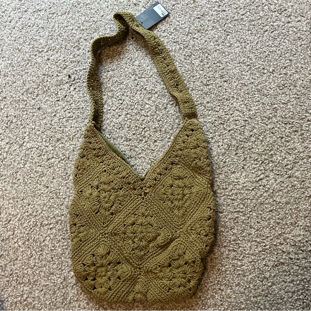 NWT Forever 21 Green Woven Bag